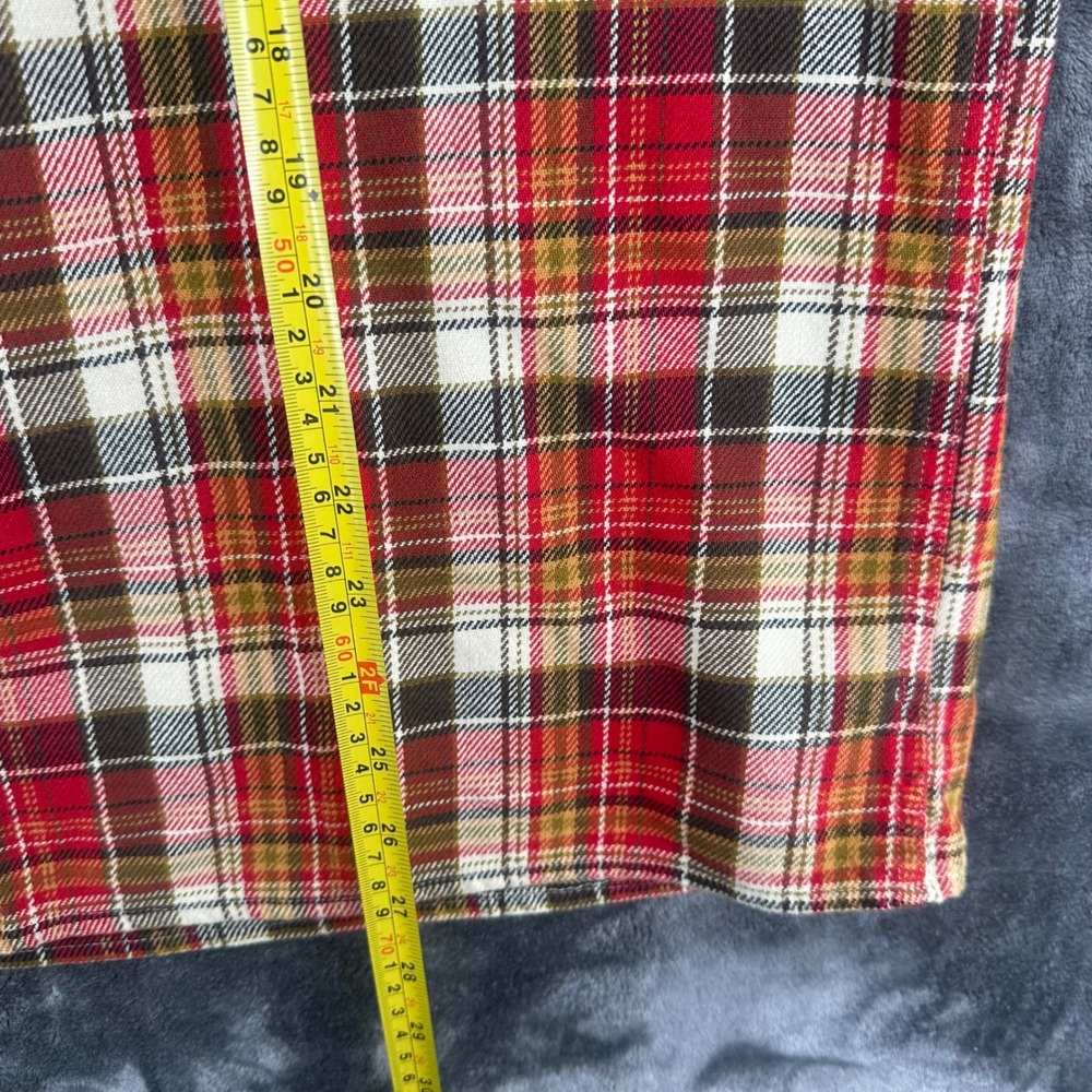 Orvis Mens Red Plaid Flannel Button Down Shirt Large Long Sleeve Outdoors - Picture 5 of 5